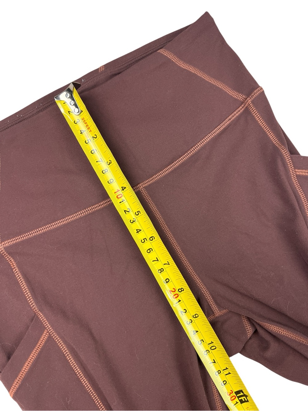 Prana Electa Leggings Womens Small Brown Orange High Waist Functional Pockets - Picture 10 of 12
